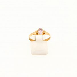 ANILLO SOLITARIO PIEDRA OVAL GRIFAS /O.ROJO